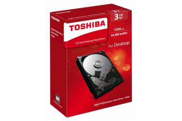 Жесткий диск Toshiba SATA-III 3Tb HDWD130EZSTA P300 (7200rpm) 64Mb 3.5" Rtl