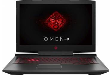 Ноутбук HP Omen 17-an008ur Core i7 7700HQ/8Gb/1Tb/SSD128Gb/DVD-RW/nVidia GeForce GTX 1050Ti 4Gb/17.3"/IPS/FHD (1920x1080)/Windows 10 64/black/WiFi/BT/Cam