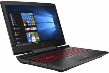 Ноутбук HP Omen 17-an008ur Core i7 7700HQ/8Gb/1Tb/SSD128Gb/DVD-RW/nVidia GeForce GTX 1050Ti 4Gb/17.3"/IPS/FHD (1920x1080)/Windows 10 64/black/WiFi/BT/Cam