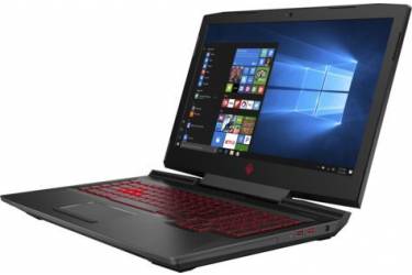 Ноутбук HP Omen 17-an008ur Core i7 7700HQ/8Gb/1Tb/SSD128Gb/DVD-RW/nVidia GeForce GTX 1050Ti 4Gb/17.3"/IPS/FHD (1920x1080)/Windows 10 64/black/WiFi/BT/Cam