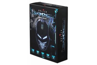 Мышь Оклик 745G LEGACY черный/голубой оптическая (2400dpi) USB игровая (6but) (плохая упаковка)