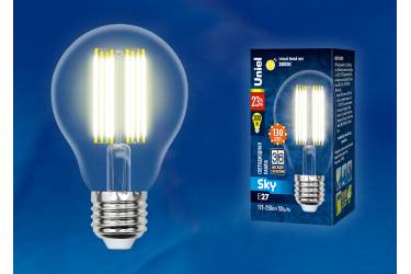 Светодиодная (LED) Лампа FIL (прозрачная) Uniel LED-A70-23W/3000K/E27/CL PLS02WH