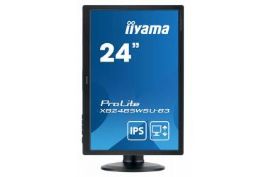 Монитор Iiyama 24.1" ProLite XB2485WSU-B3 черный IPS LED 4ms 16:10 DVI M/M матовая HAS Pivot 250cd 178гр/178гр 1920x1200 D-Sub DisplayPort FHD USB 6.6кг