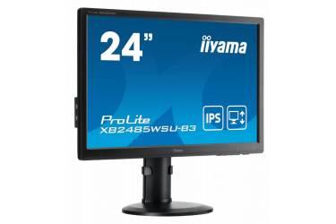 Монитор Iiyama 24.1" ProLite XB2485WSU-B3 черный IPS LED 4ms 16:10 DVI M/M матовая HAS Pivot 250cd 178гр/178гр 1920x1200 D-Sub DisplayPort FHD USB 6.6кг