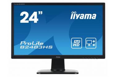 Монитор Iiyama 24" ProLite B2483HS-B1 черный TN+film LED 2ms 16:9 DVI HDMI M/M матовая HAS Pivot 250cd 170гр/160гр 1920x1080 D-Sub FHD 5.1кг