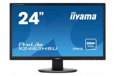 Монитор Iiyama 24" ProLite X2483HSU-B2 черный VA LED 4ms 16:9 DVI HDMI M/M матовая 3000:1 250cd 178гр/178гр 1920x1080 D-Sub FHD USB 3.3кг