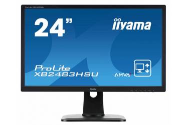 Монитор Iiyama 24" ProLite XB2483HSU-B2 черный VA LED 4ms 16:9 DVI HDMI M/M матовая HAS Pivot 250cd 178гр/178гр 1920x1080 D-Sub FHD USB 5.61кг