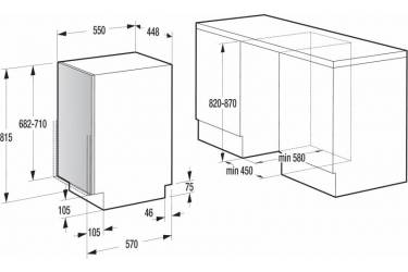 Посудомоечная машина Gorenje GV50211 1760Вт узкая белый