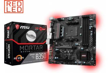 Материнская плата MSI B350M MORTAR Soc-AM4 AMD B350 4xDDR4 mATX AC`97 8ch(7.1) GbLAN RAID+DVI+HDMI+DP