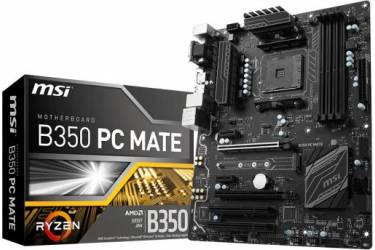 Материнская плата MSI B350 PC MATE Soc-AM4 AMD B350 4xDDR4 ATX AC`97 8ch(7.1) GbLAN RAID+VGA+HDMI