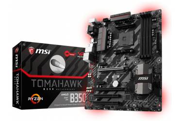 Материнская плата MSI B350 TOMAHAWK Soc-AM4 AMD B350 4xDDR4 ATX AC`97 8ch(7.1) GbLAN RAID+VGA+DVI+HDMI