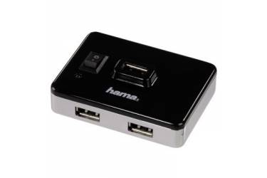 Разветвитель USB 2.0 Hama Switch4Active 4порт. черный (00054570)