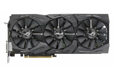 Видеокарта Asus PCI-E ROG-STRIX-GTX1080-O8G-11GBPS nVidia GeForce GTX 1080 8192Mb 256bit GDDR5X 1695/11100 DVIx1/HDMIx2/DPx2/HDCP Ret