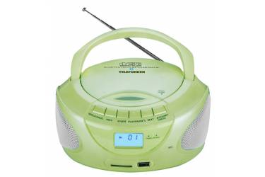 Аудиомагнитола Telefunken TF-CSRP3490B зеленый 2Вт/CD/CDRW/MP3/FM(an)/USB/BT/SD/MMC