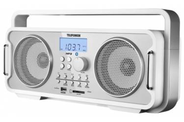 Аудиомагнитола Telefunken TF-SRP3401B белый 9Вт/MP3/FM(dig)/USB/BT/SD/MMC