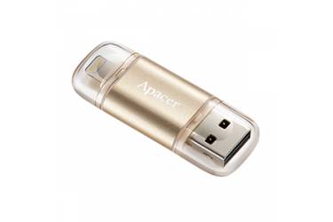 USB флэш-накопитель 32GB Apacer Lightning Dual AH190 (iPhone/iPad) золотистый USB3.1