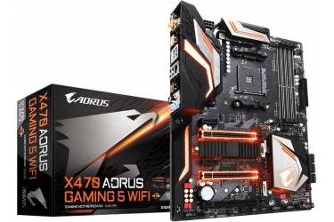 Материнская плата Gigabyte X470 AORUS GAMING 5 WIFI Soc-AM4 AMD X470 4xDDR4 ATX AC`97 8ch(7.1) GbLAN RAID