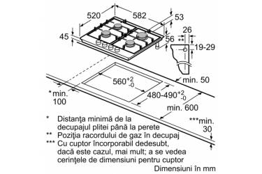 Газовая варочная поверхность Bosch PGP6B6B60 черный