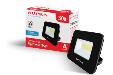 Светодиодный (LED) прожектор SUPRA_ SL-FL-gls- 30W/5000K/IP65