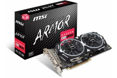 Видеокарта MSI PCI-E RX 580 ARMOR AMD Radeon RX 580 8192Mb 256bit GDDR5 1366/8000 DVIx1/HDMIx2/DPx2/HDCP Ret