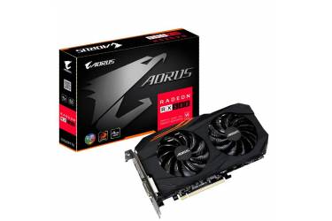 Видеокарта Gigabyte PCI-E GV-RX580AORUS-4GD AMD Radeon RX 580 4096Mb 256bit GDDR5 1340/7000 DVIx1/HDMIx1/DPx3/HDCP Ret