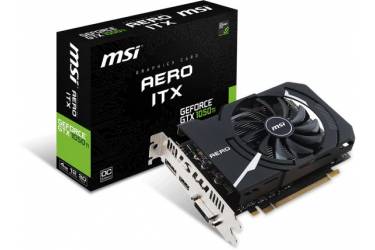 Видеокарта MSI PCI-E GTX 1050 Ti AERO ITX 4G OCV1 nVidia GeForce GTX 1050TI 4096Mb 128bit GDDR5 1341/7008 DVIx1/HDMIx1/DPx1/HDCP Ret