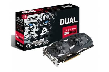 Видеокарта Asus PCI-E DUAL-RX580-O8G AMD Radeon RX 580 8192Mb 256bit GDDR5 1360/7000 DVIx1/HDMIx2/DPx2/HDCP Ret