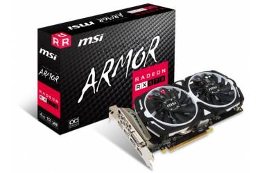 Видеокарта MSI PCI-E Radeon RX 570 ARMOR 4G OC AMD Radeon RX 570 4096Mb 256bit GDDR5 1268/7000 DVIx1/HDMIx1/DPx3/HDCP Ret