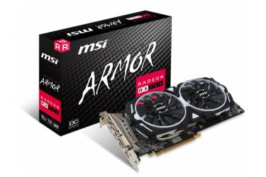 Видеокарта MSI PCI-E RX 580 ARMOR 8G OC AMD Radeon RX 580 8192Mb 256bit GDDR5 1366/8000 DVIx1/HDMIx2/DPx2/HDCP Ret