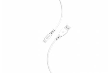 Кабель для зарядки и передачи данных S40 MicroUSB белый, 2.4 А,  1 м, Smartbuy (iK-12-S40w)