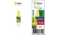 FL-LED G4-COB 3W 220V 4200К G4  210lm  10*32mm  FOTON_LIGHTING  -  лампа