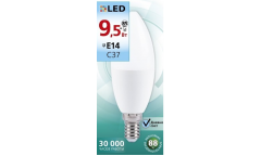 Светодиодная (LED) Лампа Smartbuy-C37-9,5W/6000/E14