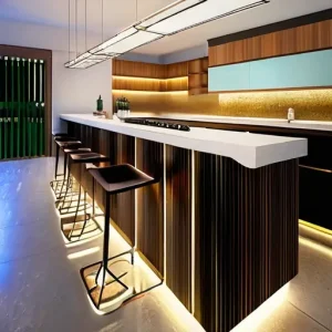 Дизайн интерьера кухни с барной стойкой